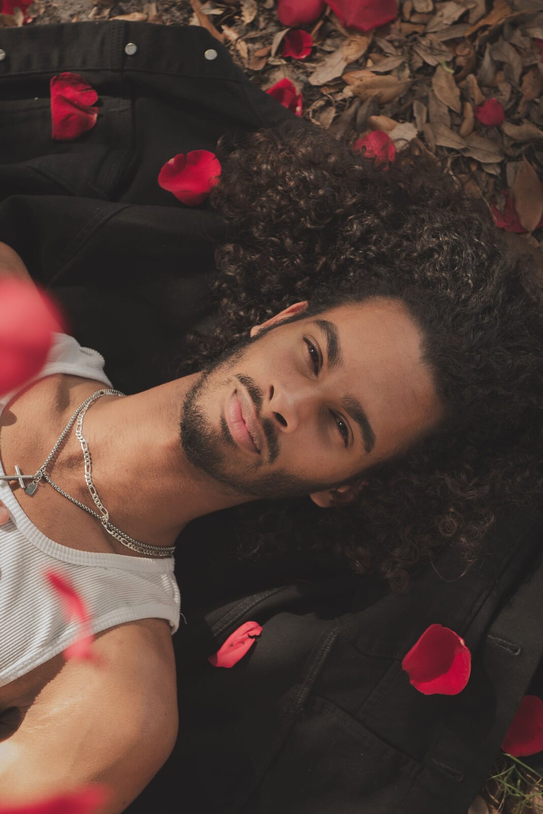 Colte Foster with roses